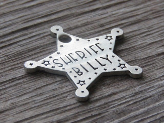 Native Wolf Pet Tags SHERIFF