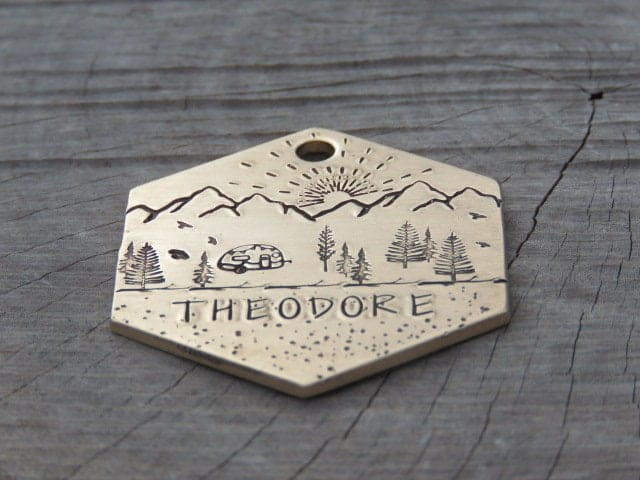 Native Wolf Pet Tags THEODORE