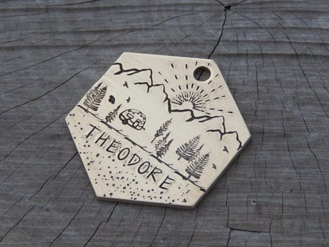 Native Wolf Pet Tags THEODORE