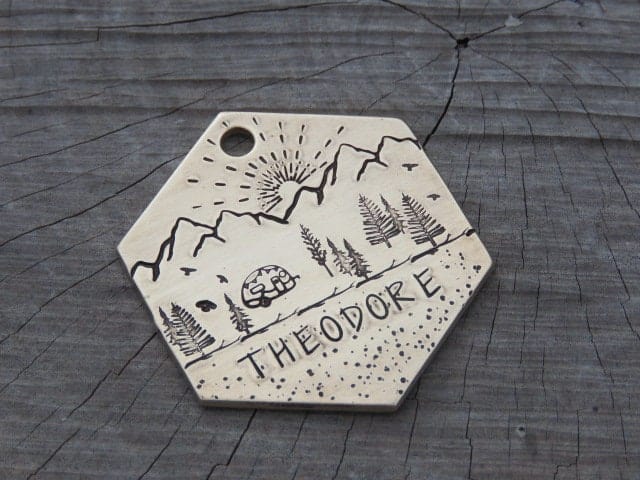 Native Wolf Pet Tags THEODORE