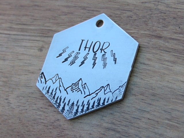 Native Wolf Pet Tags THOR