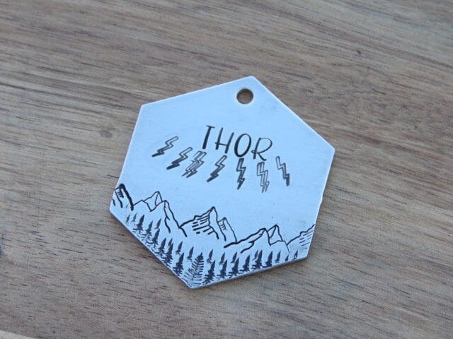 Native Wolf Pet Tags THOR
