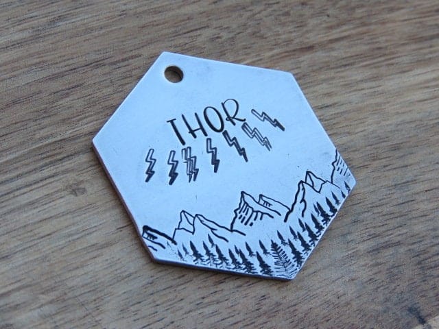 Native Wolf Pet Tags THOR