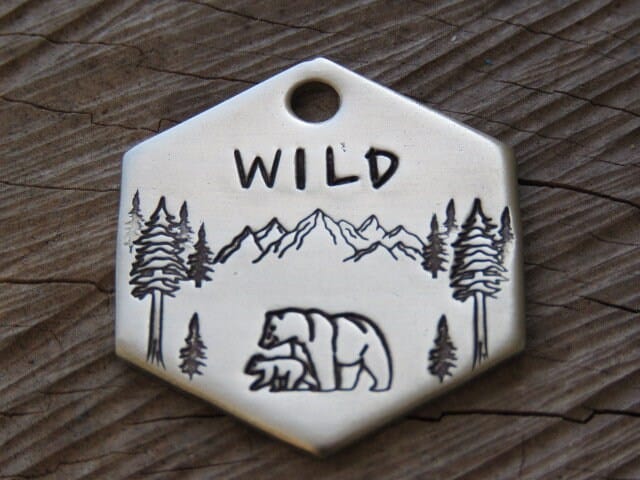 Native Wolf Pet Tags WILD