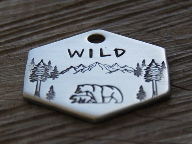 Native Wolf Pet Tags WILD
