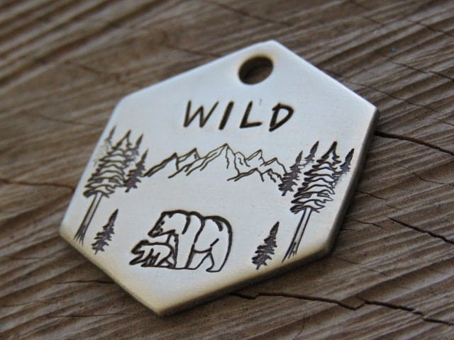 Native Wolf Pet Tags WILD