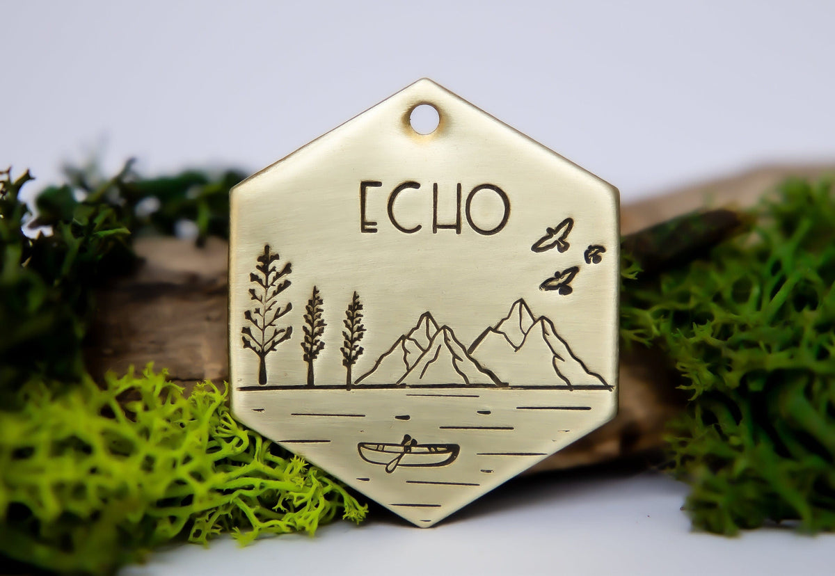 Native Wolf Pet Tags ZIGGY