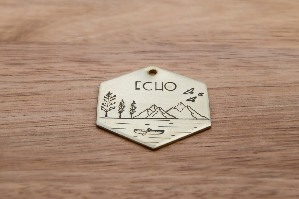 Native Wolf Pet Tags ZIGGY