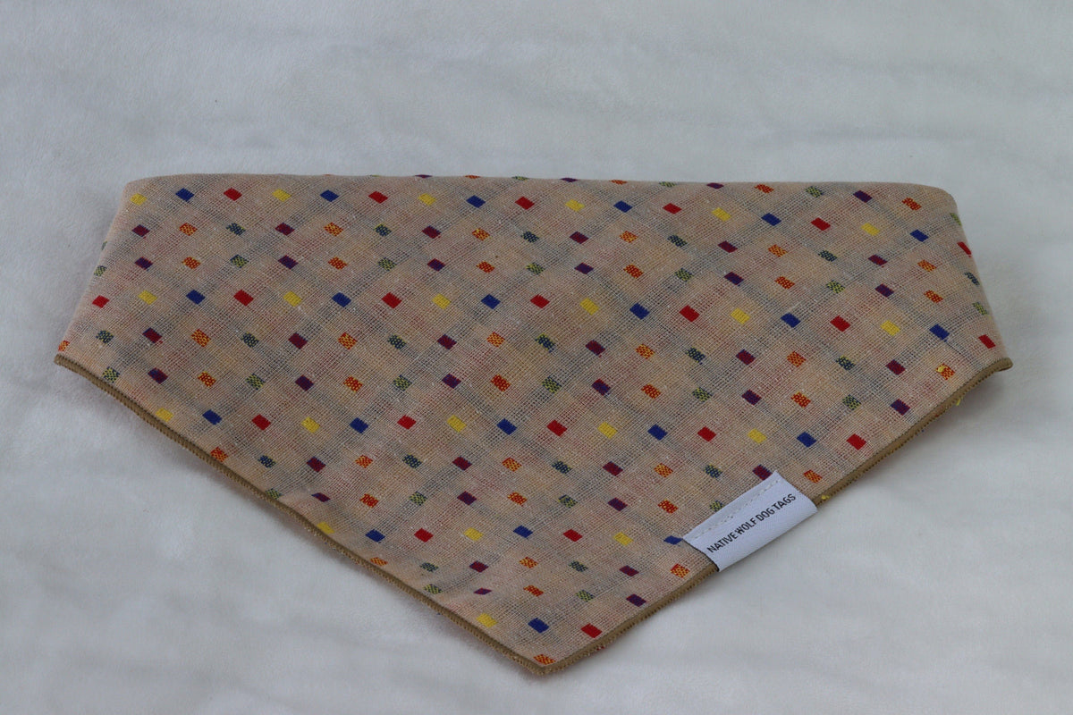 Outside Double Sided Dog Bandana - Beige Design