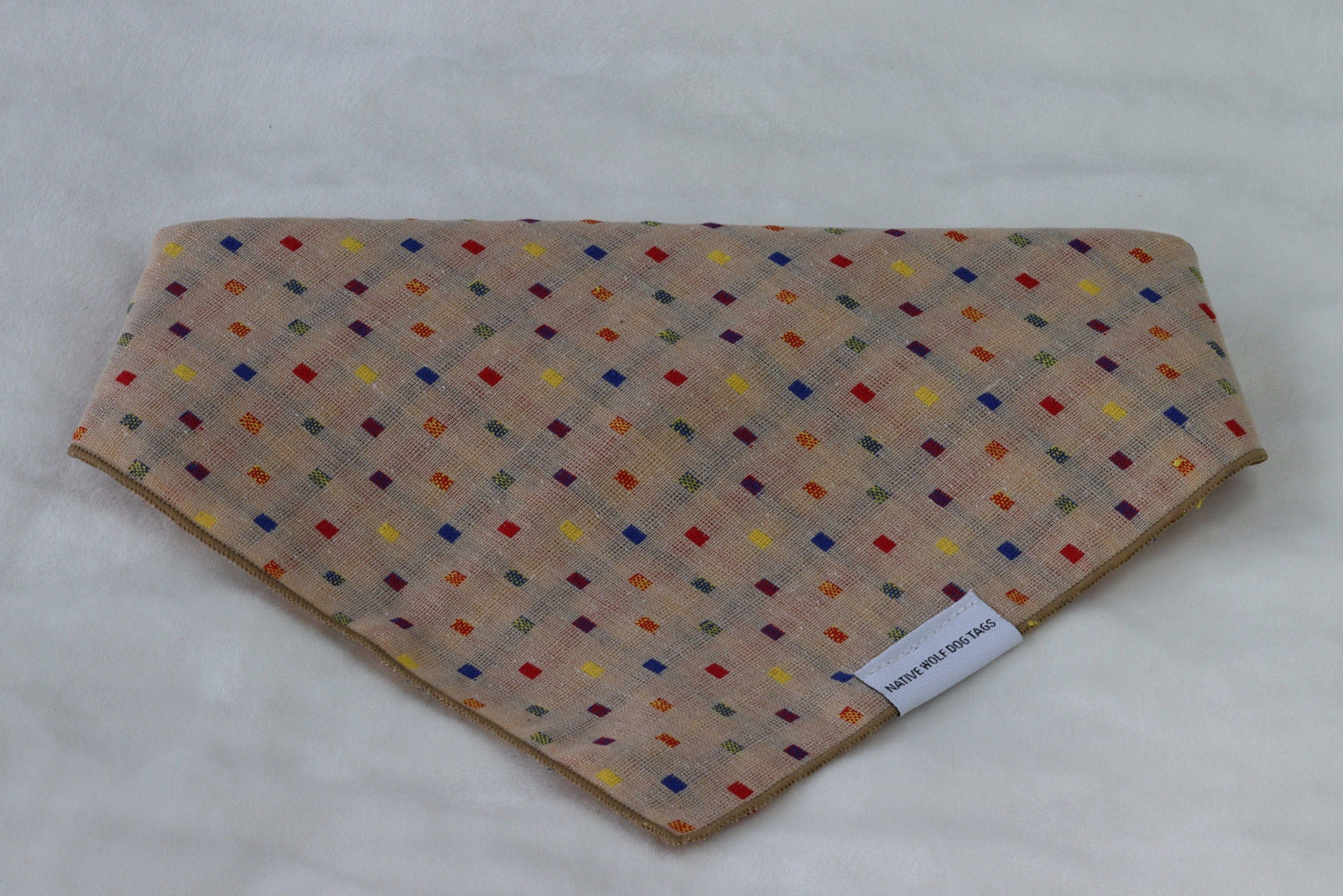Outside Double Sided Dog Bandana - Beige Design