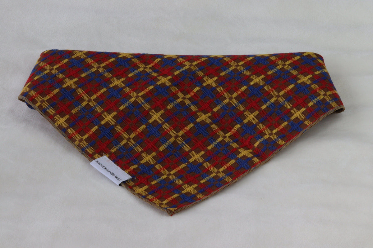 Outside Double Sided Dog Bandana - Brown Design