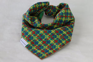 Outside DOUBLE SIDED DOG BANDANA - Green Design