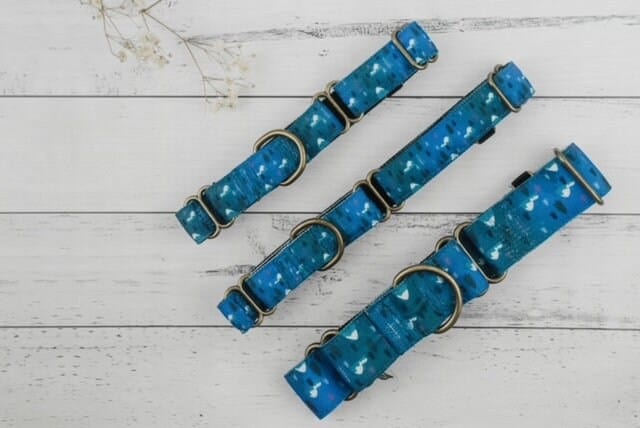 Outside Martingale Dog Collar and Leash Set - Mountain Pattern